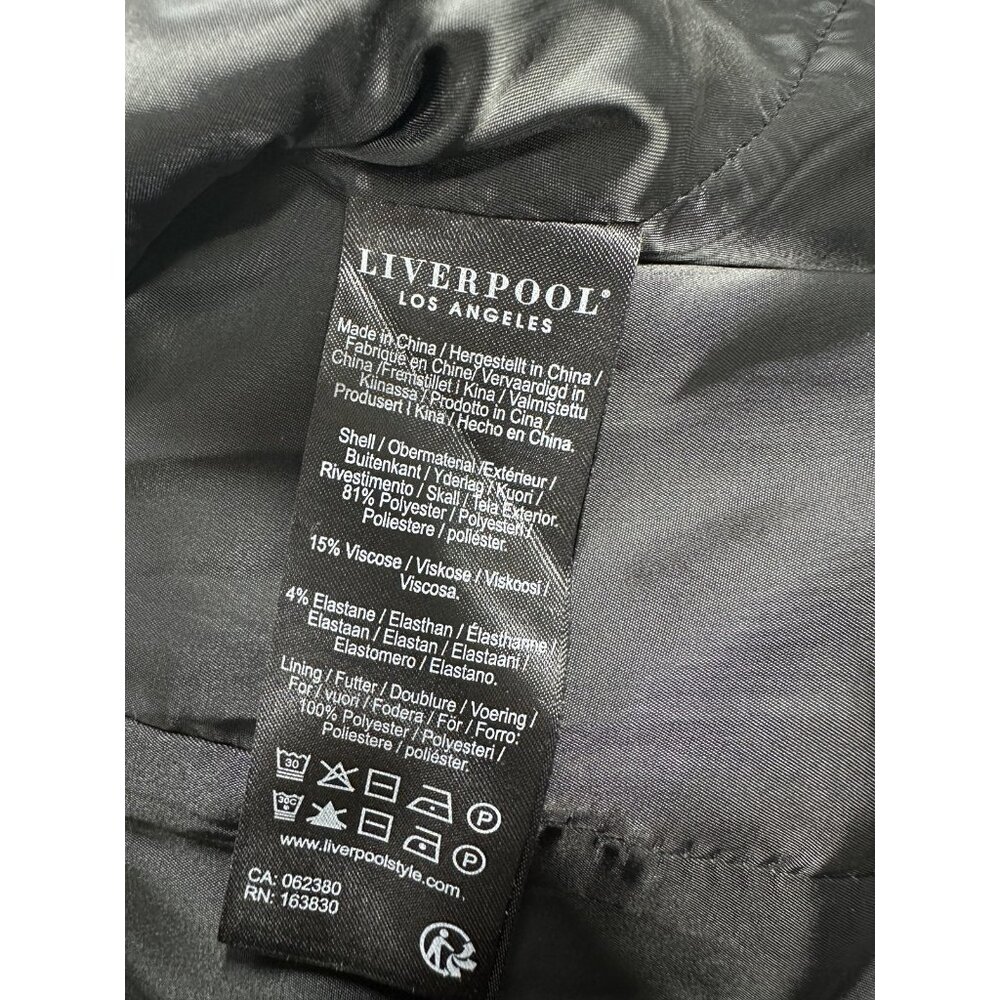 Liverpool Coat Womens Size XL Beige Black Tan Tweed Double Breasted $139 - Picture 5 of 6